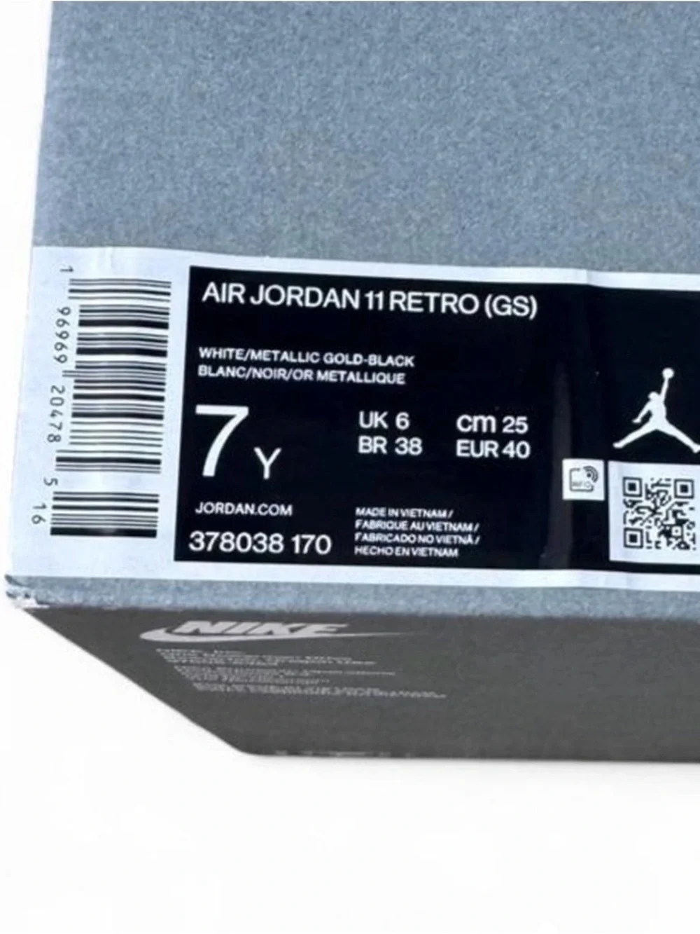 Jordan box label
